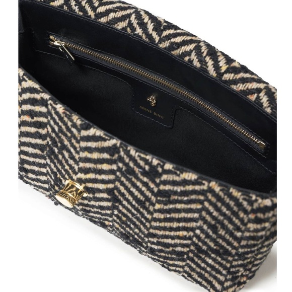 ANINE BING Nico striped shoulder bag NWT - Picture 4 of 4